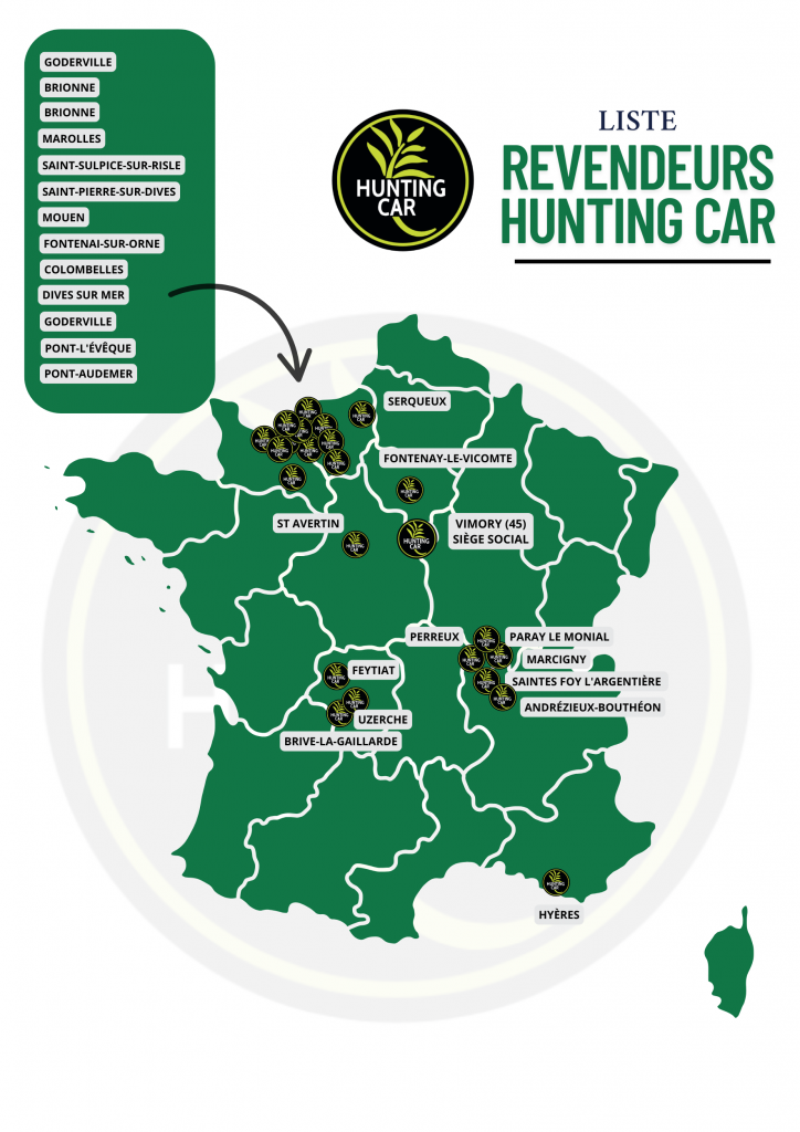 Liste revendeurs Hunting car